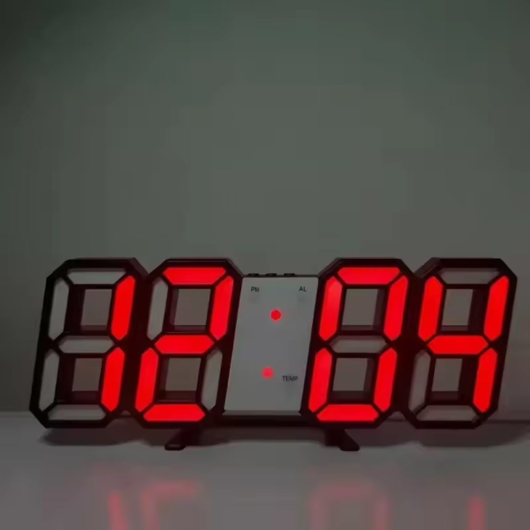 Reloj dígital LED 3D